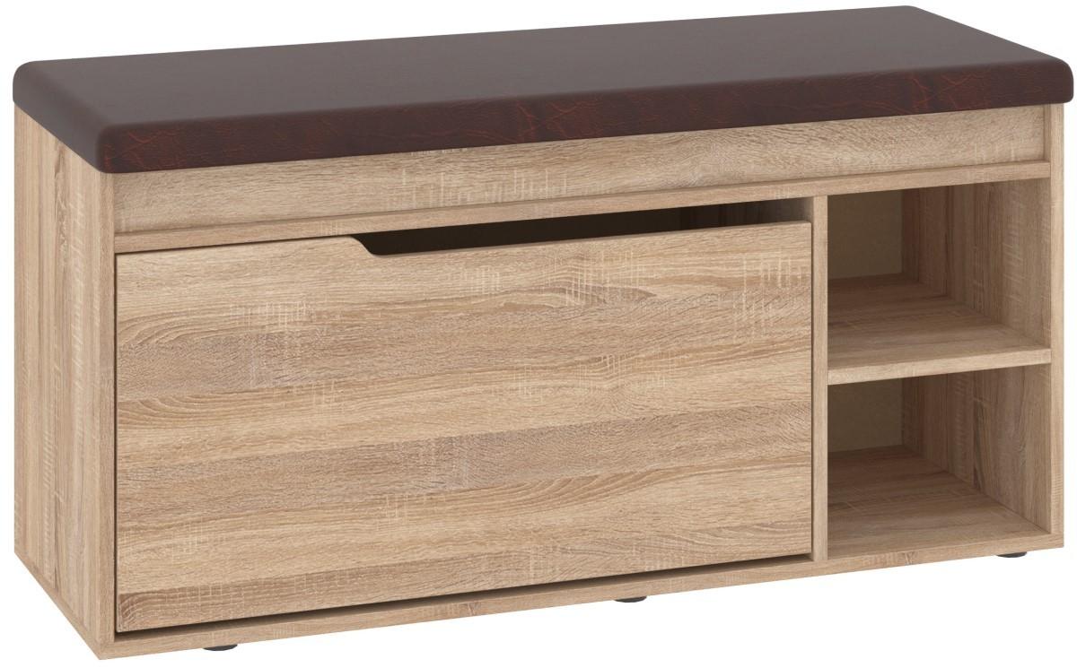 Dulap pentru incaltaminte Pehotin B-4A Stejar Sonoma / Maro