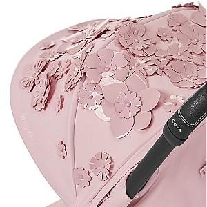 Carucior de plimbare Cybex Coya Matt Black Simply Flowers Pink