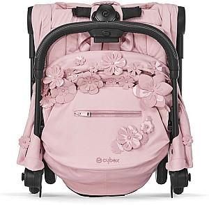 Carucior de plimbare Cybex Coya Matt Black Simply Flowers Pink