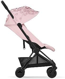 Carucior de plimbare Cybex Coya Matt Black Simply Flowers Pink