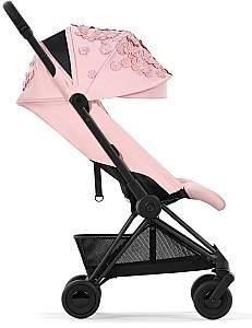 Carucior de plimbare Cybex Coya Matt Black Simply Flowers Pink
