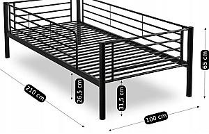Pat copii Mebel Elite Rodez 90x200 Black