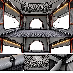 Cort auto pe acoperis Travel Flame WP6001 Stone Gray