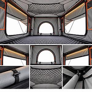 Cort auto pe acoperis Travel Flame WP6001 Stone Gray