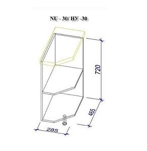 Set mobila bucatarie PS Corner 3.4x1.7 m (MDF pelicula) Alabastru