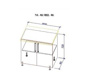 Set mobila bucatarie PS Corner 3.4x1.7 m (MDF pelicula) Alabastru