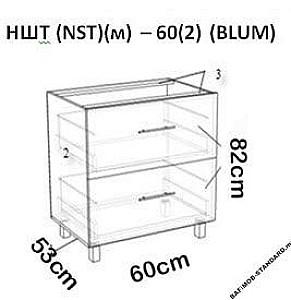 Set mobila bucatarie PS Blum 2.8 m (MDF lucioasa) Alb / Negru