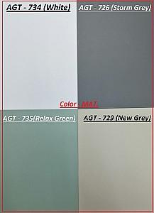 Set mobila bucatarie PS Gola-4 (Trendy Panel) 2.8 m White(Alb)/Relax Green(Verde)