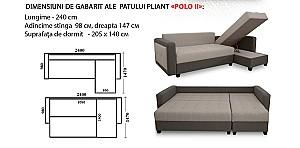 Canapea coltar Polimobil Polo II euro