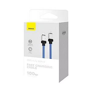 USB сablu Baseus CoolPlay Series Type-C to Type-C 2m Blue