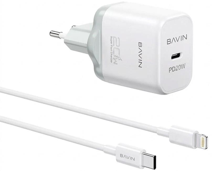Incarcator telefon BAVIN PC2106L-20W-PD Cable Type-C to Lightning White