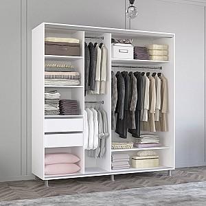Dulap-cupe Mobildor Lux Aron 210 (2 oglinda) Alb