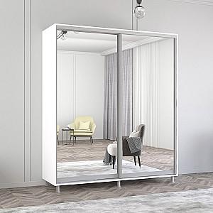 Dulap-cupe Mobildor Lux Aron 220 (2 oglinda) Alb