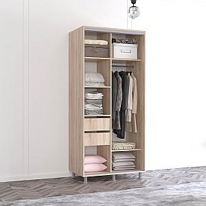 Dulap-cupe Mobildor Lux Aron 190 (2 oglinda) Stejar Sonoma