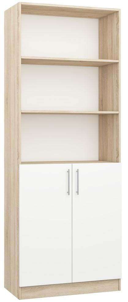 Dulap Mobildor Lux Practik (combinat cu polițe) (80x40x210H cm) Stejar Sonoma / Alb