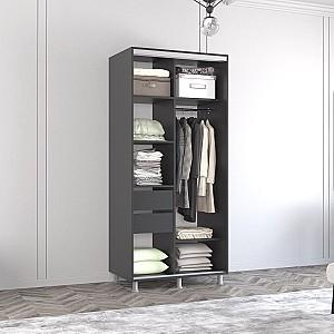 Dulap-cupe Mobildor Lux Aron 190 (2 oglinzi) Antracit