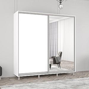 Dulap-cupe Mobildor Lux Aron 200 (1 oglinda, 1 PAL) Alb