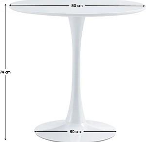 Masa Tempo Kondela Reventon New 80x80 White Matte