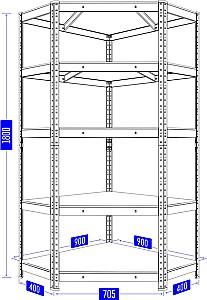 Rafturi pentru depozitare Nex Budget 1800x900x400x705 mm Antracit
