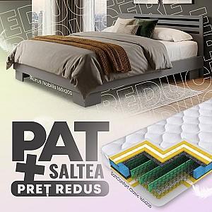 Pat Aurus Nobilis 160x200 Grafit + Saltea Salt Confort Clasic 160x200