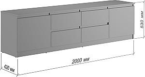 Tumba pentru televizor MBS Neo 4S2D (150x43x53 cm) Cașmir