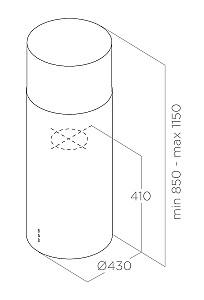 Hota Elica Tube Pro Island IX/A/43