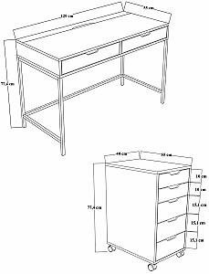 Masa de birou Trendy Working 1600-77