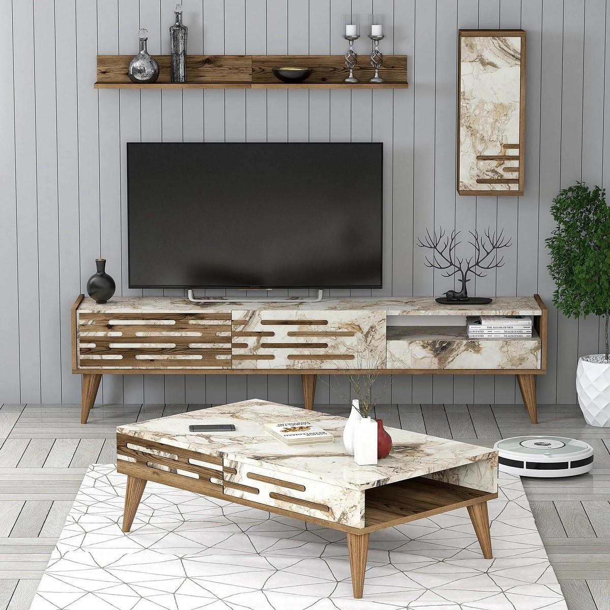 Living Trendy Valensiya Nuc (Maro)/Marmura Alba