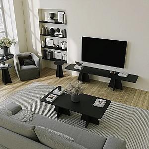 Tumba pentru televizor Trendy Ciuperca Negru