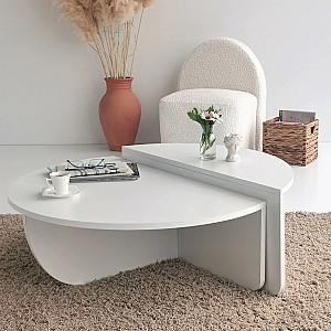 Masuta de cafea, reviste Trendy Podium Alb
