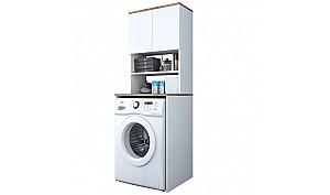 Dulap de baie Trendy KD101 - 1950 Alb/Nuc