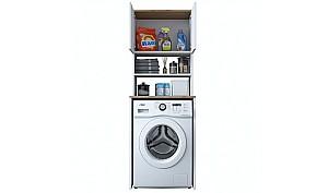 Dulap de baie Trendy KD101 - 1950 Alb/Nuc