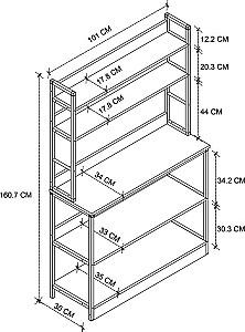 Etajera Nex Home 101x36x160 cm Stejar