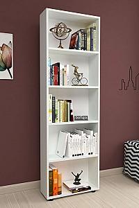 Etajera Nex Home Chipboard 55x20x172 cm Alb