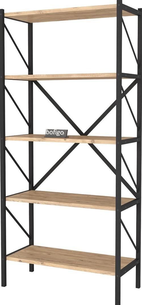 Etajera Nex Home Smyrna 64x30x157 cm Stejar