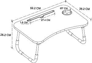 Masuta laptop Nex Home 59x39x26 cm Stejar