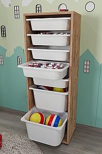 Comoda copii Nex Home Pera 45x30x125 Stejar