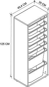 Comoda copii Nex Home Pera 45x30x125 Stejar