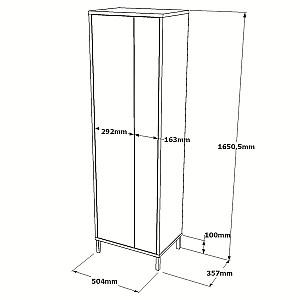 Dulap penal Trendy DY1-WK Nuc (Alb)/Maro