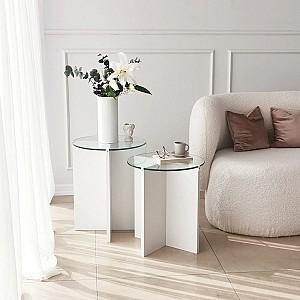 Masuta de cafea, reviste Trendy Lily Alb
