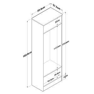 Dulap penal Trendy P6 M14 2576 Alb