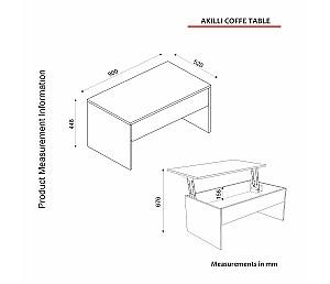 Masuta de cafea, reviste Hanah Home Akilli Travertine
