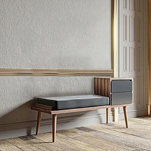Bancheta Trendy Fiume Nuc (Maro)/Antracit (Gri)