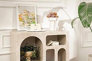 Masa consola Trendy Lessa Travertine (Bej)