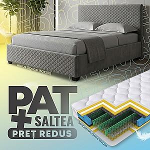 Pat Aurus Space 160x200 Gri + Saltea Salt Confort Clasic 160x200