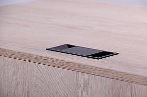 Masa pentru calculator AMF Pluto ST L Stejar Endgrain (Bej)/Negru