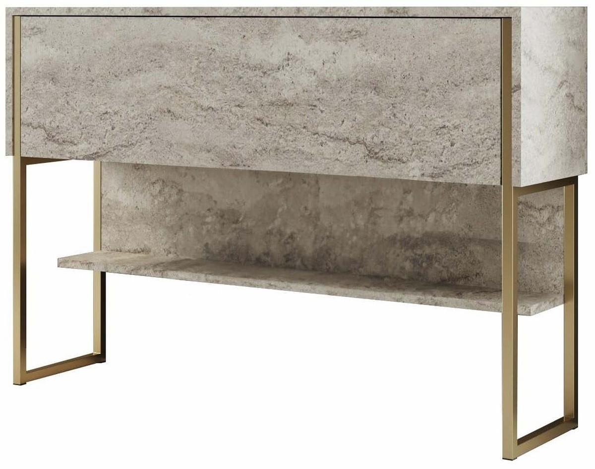 Masa consola Trendy Luxe Travertin (Bej)/Auriu