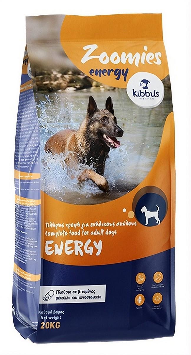 Hrana uscata pentru caini Kibbus Zoomies Energy 20kg