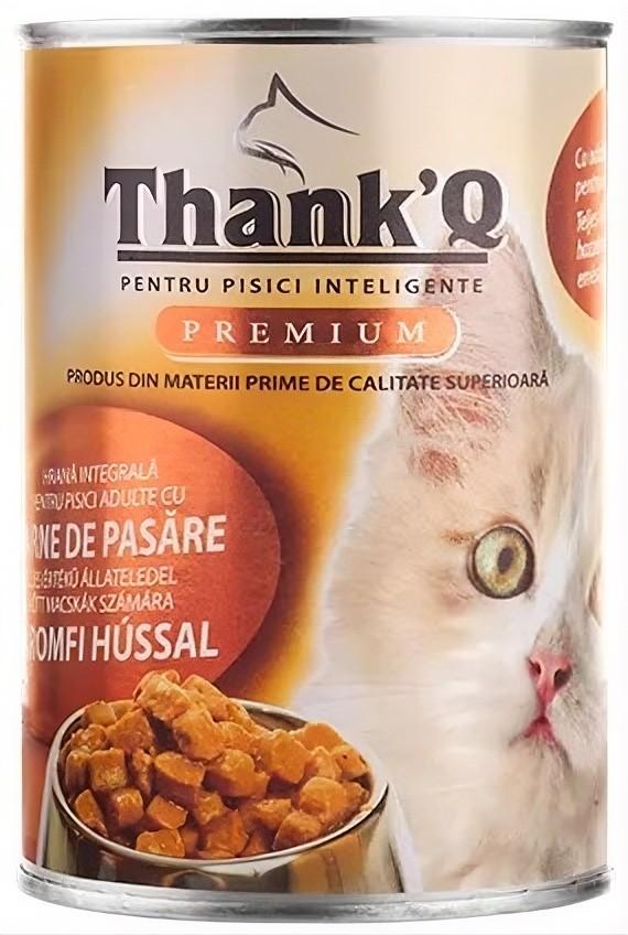 Hrana umeda pentru pisici Thank’Q Premium Pasare 415g