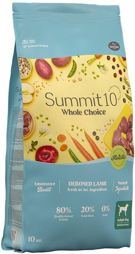 Hrana uscata pentru caini Summit 10 Whole choice Adult fresh lamb 10kg